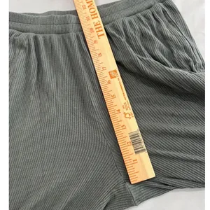 Alo Yoga Super Soft Ribbed Jogger Sweatpants Forest Green Grey Lounge Pants thumbnail 6