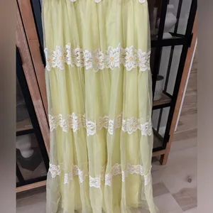 Nanette Lepore Vintage 1960s Nadine Lace Gown Union Made ILGWU Maxi Party Dress daisy flowers thumbnail 6