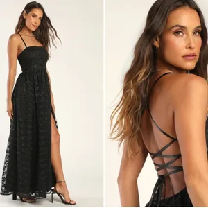 LULU's Sexy Floral Embroidered Prom Wedding Formal Event Corset Back Maxi Dress thumbnail 4