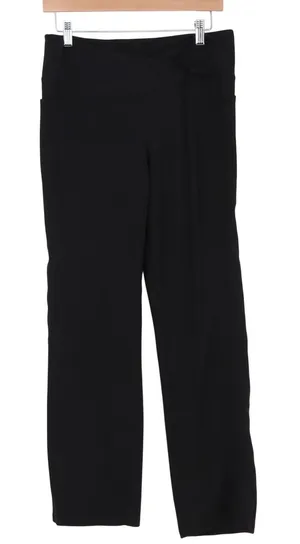Jockey Pants Womens L JL0899 Activewear Black Crossover Waist Pocket Excellent thumbnail 1