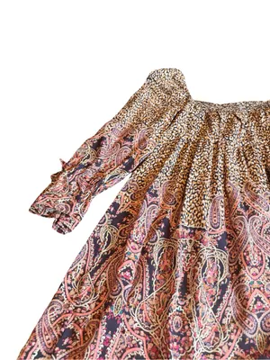 Maeve Anthropologie Milou Dress Cheetah Boho Mixed Print Peasant Flowy Medium thumbnail 13