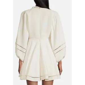 NWT SACHIN & BABI‎ Caden Babydoll Dress in Ivory Medium $475 thumbnail 8