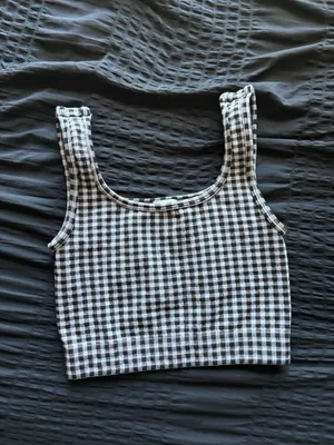 No Boundaries Checkered Biker Shorts and tank top thumbnail 3