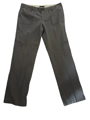 Tommy Hilfiger Women's Gray Straight-Leg Chinos thumbnail 1