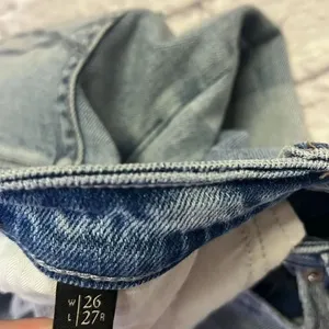 Abercrombie & Fitch high rise girlfriend patchwork jean thumbnail 6
