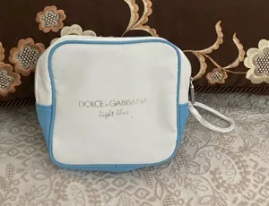 Dolce & Gabbana Cream Cosmetic Pouch with Logo Tag thumbnail 1