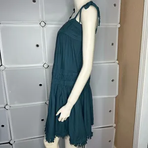 Anthropologie Floreat Senna Fringe Teal Dress Size Small thumbnail 9