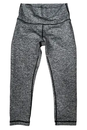 Lululemon heathered gray cropped leggings 7/8 activewear workout yoga thumbnail 1