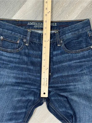American Eagle Vintage High Rise Straight Leg Button Fly Jeans Size 8 Ankle thumbnail 10