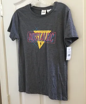 FINAL MARKDOWN NWT ladies nostalgic tee medium Gray thumbnail 1