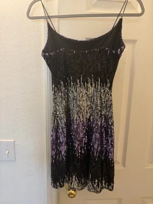 B. Darlin purple and black sequin dress thumbnail 2