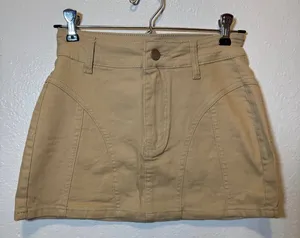 Olblowhse Khaki Jean Micro Mini Skirt Size XS New thumbnail 1