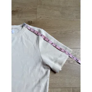 EUC Womens The Noli Shop modal cream short sleeve‎ tshirt front seam size M thumbnail 6
