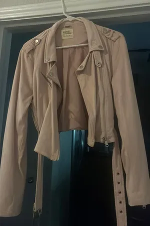 Ashley by 26 International Light pink suede women’s jacket thumbnail 1