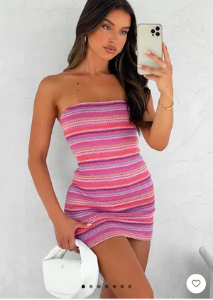 White Fox Boutique pink mini tube dress thumbnail 1