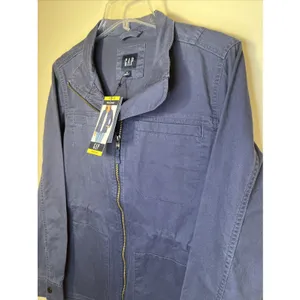 GAP‎ Women's Field Jacket Medium Midnight Blue Full Zip Utility NWT $108 Flaw thumbnail 5