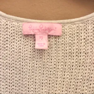 Lilly‎ Pulitzer Jaya Sweater V Neck Pom Pom Tank Top Metallic Grey XS thumbnail 5