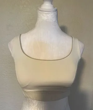 Lululemon Energy Bra Tan Beige 8 Women Crossback Yoga Workout‎ thumbnail 1