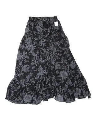 NWT Free People Colette Wide-Leg Pants in Black Gray Floral Semi-Sheer S thumbnail 6