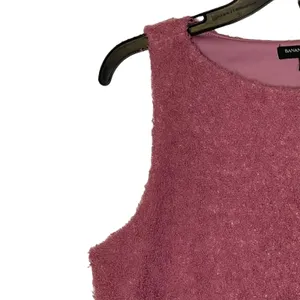 Banana Republic Women Small Fuzzy Knit Tank Sweater‎ Vest Crop Sleeveless Top thumbnail 3