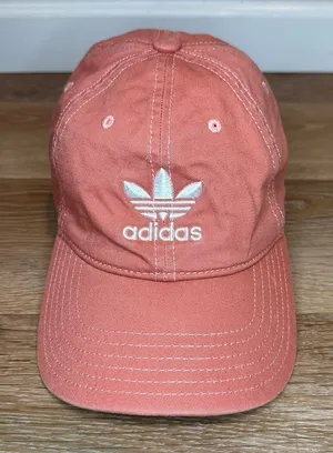 NWOT Adidas Women's Coral Embroidered Adjustable Baseball Cap Hat thumbnail 1