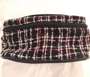 Lancôme Black and Pink Tweed Cosmetic Case thumbnail 5