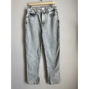 Good American Vintage 90s Straight Leg Jeans Patchwork Pocket Grunge Indie 12/31 thumbnail 5