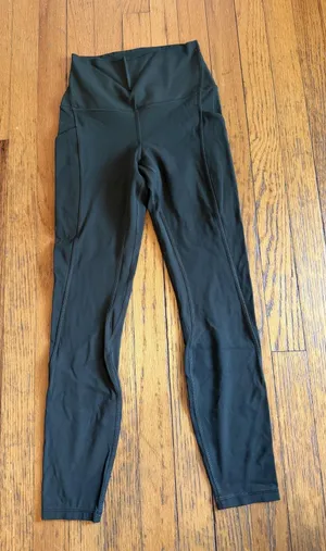 Lululemon Leggings Womens 4 Green High Rise Ankle Pocket Yoga Athletic Pants thumbnail 1