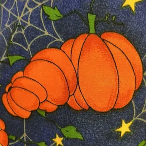 Halloween Pumpkin, Spider Web Fashion Blue, Orange, Green, Yellow Button Up Vest thumbnail 9