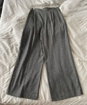ZARA Wide Leg Knit Trousers thumbnail 1