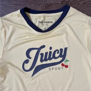 Juicy Couture Sport Cherry Baby Tee Ringer Crop Top Lemonade‎ Yellow Size S NWT thumbnail 4