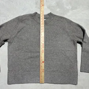 VTG Abercrombie & Fitch Women's Gray Wool Blend Knit Crew Neck Pullover SZ L Y2K thumbnail 4