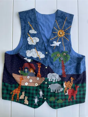 Unbranded Noah’s Arc Button Up Vest, Size XL thumbnail 1