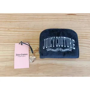 Juicy Couture Liquorice Couture University Mini Compact Wallet Embroidered NWT thumbnail 8