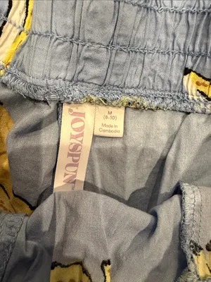 Joyspun Banana-Print Light Blue Pajama Set Size Medium 8/10 - C27-177 thumbnail 4