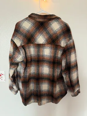 Plaid Flannel Shacket thumbnail 3