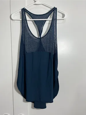 Lululemon Size 6 Medium Green Teal Jaded Twist and Train Tank Top thumbnail 5