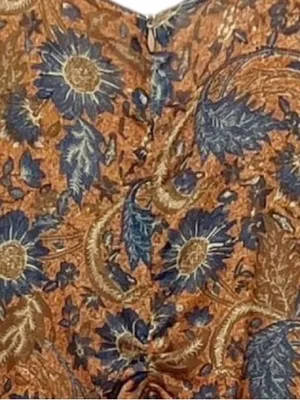House of Harlow 1960 Maxi Dress XL Brown Paisley Ruched Bodycon Sleeveless thumbnail 9