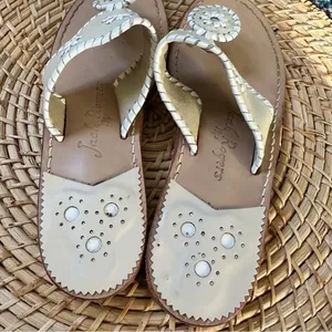 Jack Rogers Leather Whipstitch Sandals Womens 7 thumbnail 4