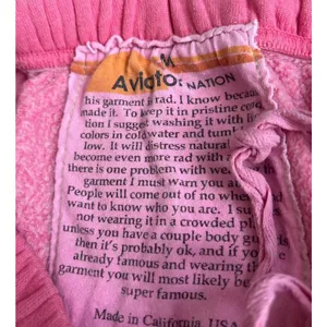 Aviator Nation Paris Pink Bolt Sweatpants Medium Preppy thumbnail 3
