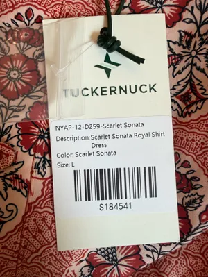 Tuckernuck Scarlet Sonata Royal Shirt Dress Pink Size Large NWT thumbnail 13