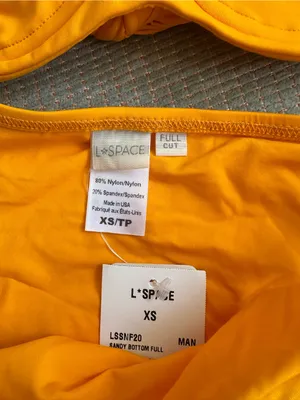 NWT L*Space Camellia bikini set mango orange extra small thumbnail 3