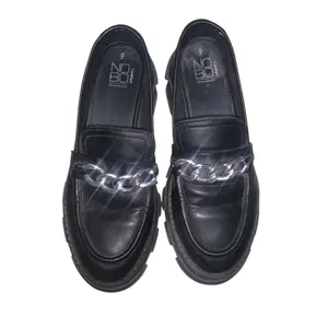 No Boundaries Black Chunky Chain Platform Lug Loafers thumbnail 7