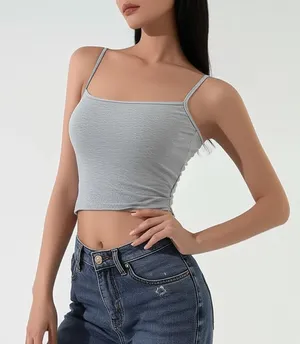 Old‎ Navy Camisole Womens Size XS Light Gray Spaghetti Strap Ribbed Basic Casual thumbnail 1
