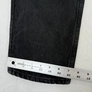 Reformation Jeans Womens Size 26 Black High Rise Button Fly Straight Leg Denim‎ thumbnail 8
