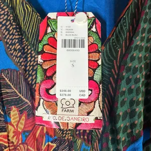 Anthropologie x Farm Rio Puff Sleeve Maxi Dress Size Small thumbnail 4