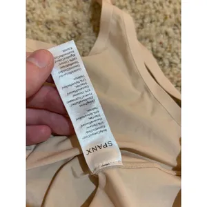 Spanx Open-Bust Mid-Thigh Bodysuit Shapewear Nude Beige thumbnail 11