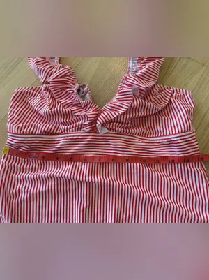 Pink Lily Striped One-Piece Swimsuit thumbnail 4