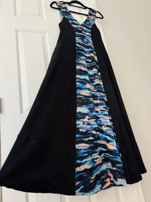 Anthropologie Maeve V-neck Colorblocked Oversized Maxi Dress, Size 0 thumbnail 6