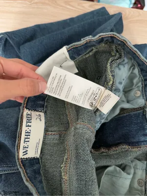 Free People 26 NEW Sabine Slim Straight Jeans Hibernate Stone Wash Rodeo Western thumbnail 6